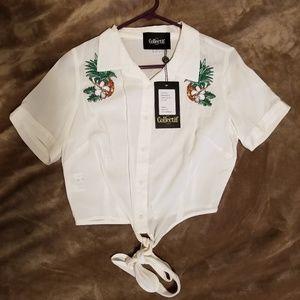 Pineapple Tie Crop Top ModCloth